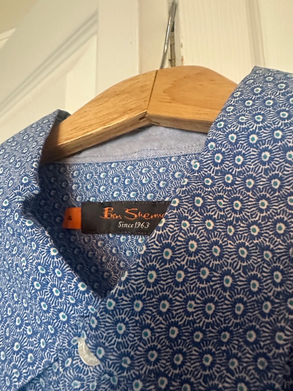 Ben Sherman Blue Short-Sleeve Button-Up Shirt - Picture 5 of 9